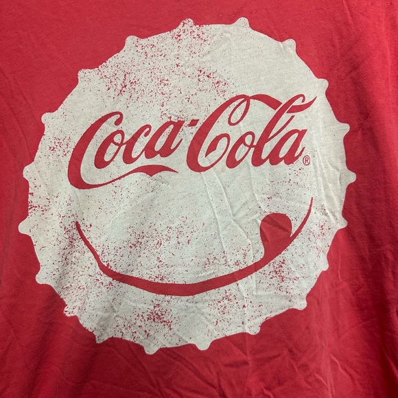 Vintage retro Coca Cola L red t shirt - Picture 2 of 4